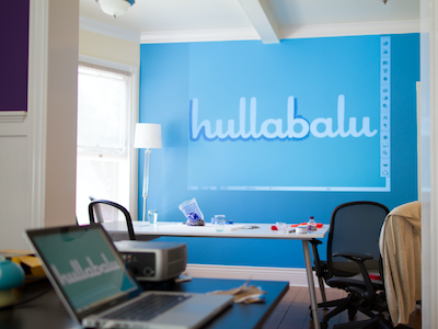 Hullabalu Wall Logo design hullabalu logo painting projector wall