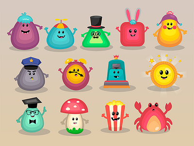 Rush Hour characters android character design game ios subway