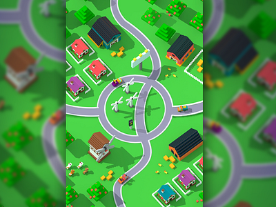 Countryside art concept game qubicle