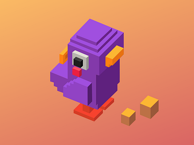 Dove bird dove model qubicle voxel