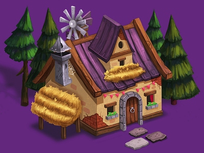 Gypsy House 2 concept forest game house location objects