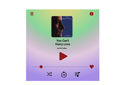 #009 - Music Player 009 dailyui musicplayer philcollins ui