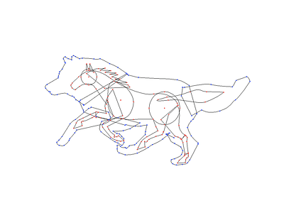 Sketching a logo horse wolf