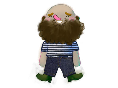 Mad Bunch Boy 1 beard teddybear toy