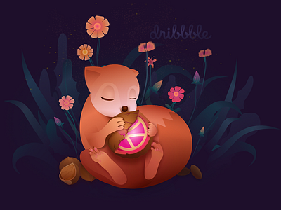 Magic animal design flower illustration illustration