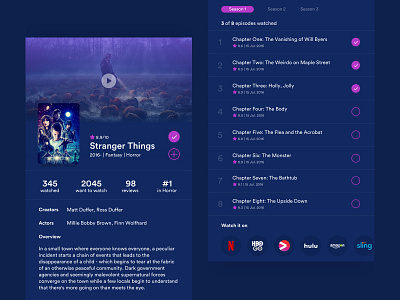TV Show Tracker app collections design movie netflix series sketch social network tv show ui ux