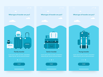 Onboarding for traveling app