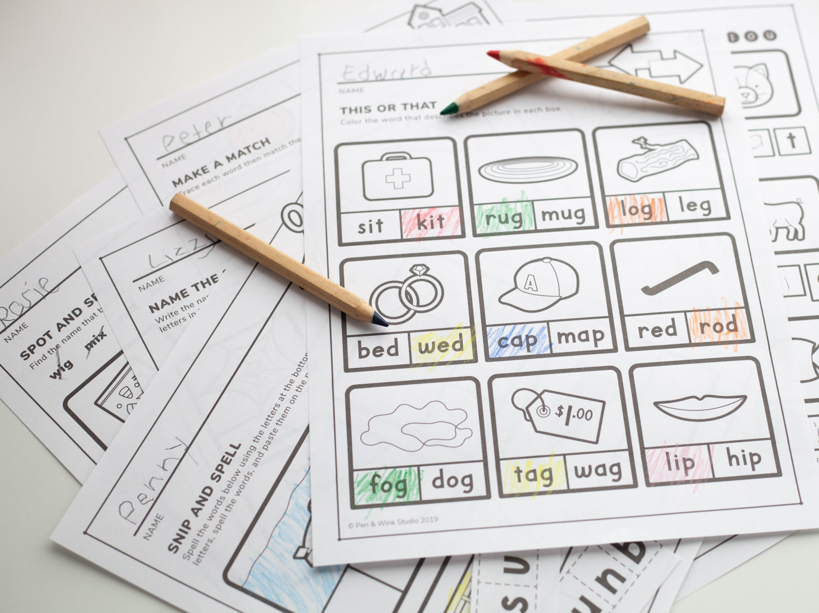 CVC Worksheets by Katie Strobehn on Dribbble