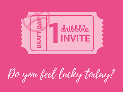 Dribbble Invitation draft draft day dribbble dribbble invite giveaway invitation ticket