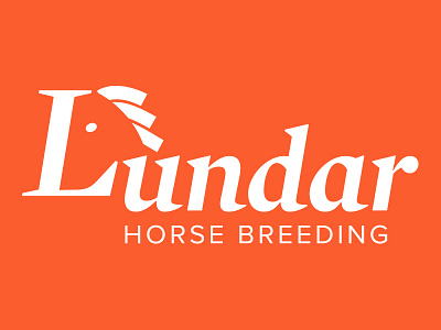Lundar Horse Breeding Logo brand horse identity logo