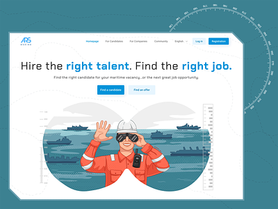 Hiring portal | ARS Marino animation app design hiring portal illustration interface marino platform product design sea seafarer ui ux website websystem