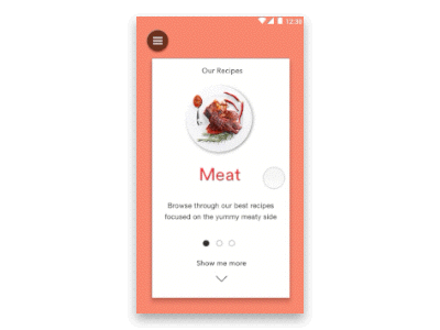 Hello Dribbble ! app food principle sketch