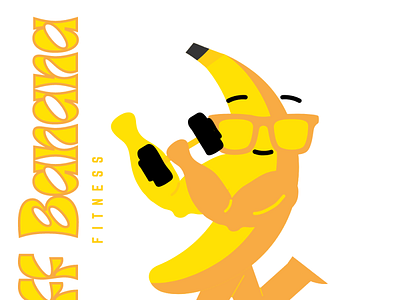 Buff Banana Fitness Logo app branding design graphic design illustration logo