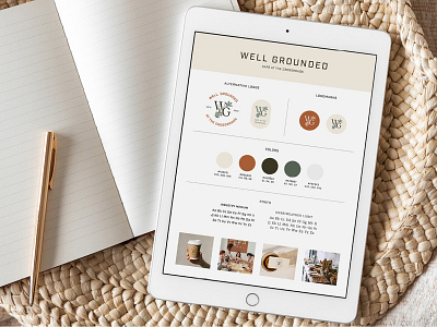 Well Grounded Café – Brand Identity Board brand board brand design branding cafe brand cafe branding cafe logo coffee logo coffee shop design logo logo design logo inspo minimal design typography