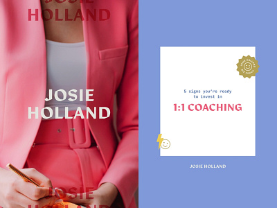Brand and graphic design elements for business coach