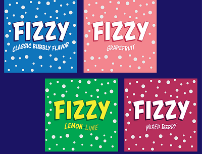 Fizzy Sparkling Water branding design graphic design logo typogra typography