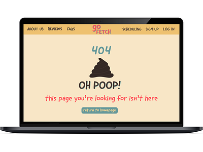 Go Fetch 404 Page branding design graphic design ui