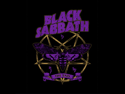 Black Sabbath - Moth apparel band fashion graphic tee illustration logo merch merchandise design moth tshirt