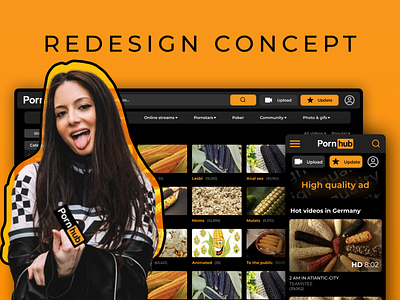 Pornhub redesign concept concept design redesign ui ui design uiux user interface web web design