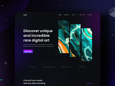 Digital Art Web Design 🌟 app branding clean design graphic design illustration ui