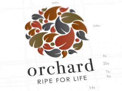 Orchard Supermarket Identity grid layout logo mad orchard