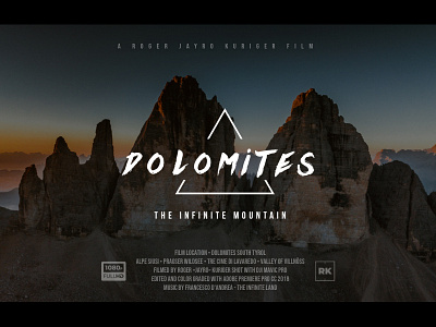 Cover Drone Film - Dolomites the infinite mountain