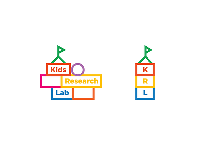 Kids Research Lab Identity branding concept design flat icon idenity kids lab logo minimal research typography vector