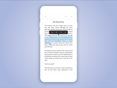 UI Concept app article book branding concept desgn flat mobile reading select selection typography ui ux