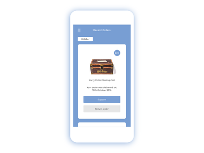 Order detail UI amazon app application book concept deliver flat harrypotter itinerary minimal order order confirmation order fulfilment page price ui ux