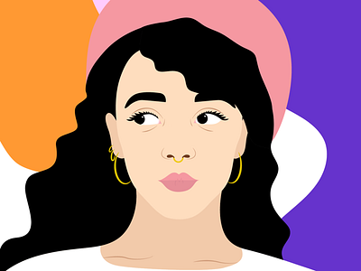 FKA Twigs artist concept female flat illustration minimal music music art music artwork vector