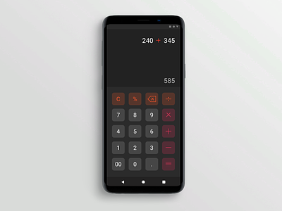 #DailyUI 004 calculator android dailyui