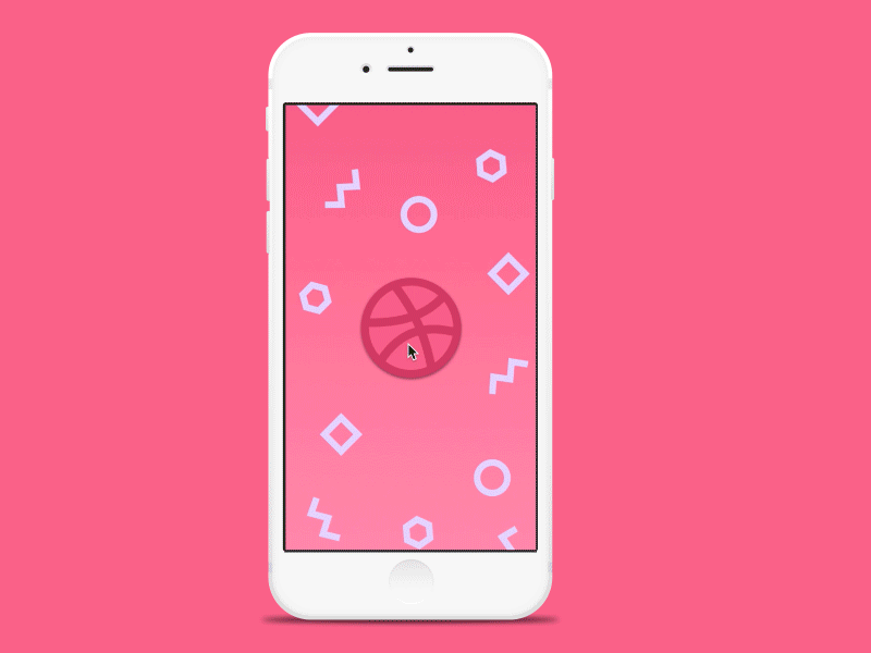 Hello Dribbble after effects button dribbble framerjs gif gradient pink ui ui design