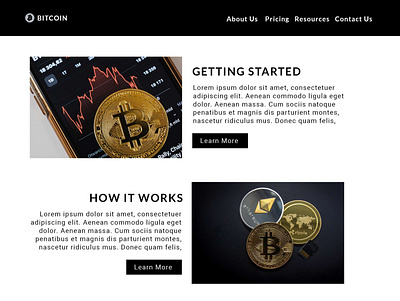 Bitcoin Website Template bitcoin design graphic design wordpress
