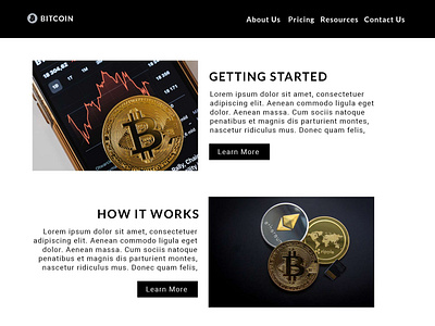 Bitcoin Website Template bitcoin design graphic design wordpress