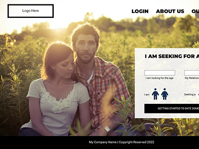 Dating site Web Template