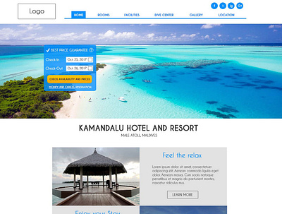 Hotel Website Template graphic design hotel web design wordpress
