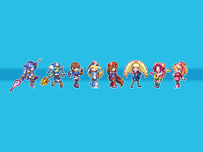 80 x 80 Character Study - Mega Man art illustration pixel art
