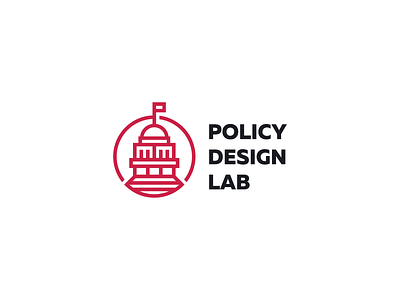 Policy Design Lab building flag government line minimalism