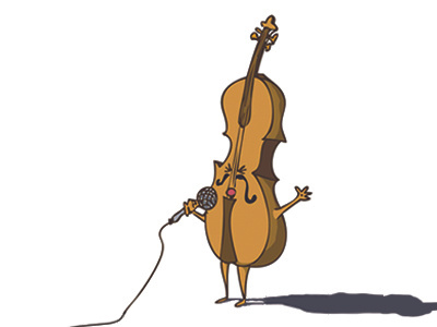 Violin animation art collection funny illustration violin work