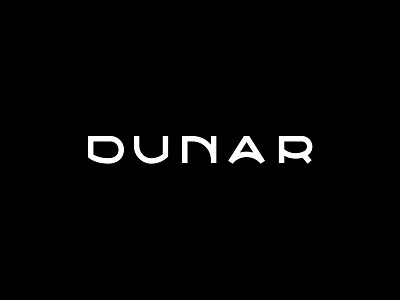 Dunar black branding clothes fashion lettering logo monochrome white