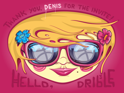 Hello Dribbble! debut dribbble first graphicdesign invite thanks vectorgraphic