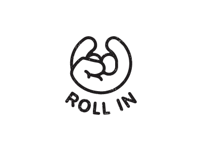 Roll In extreme logo longboard