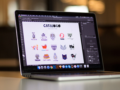 Catalogo behance cat cute logobaker project