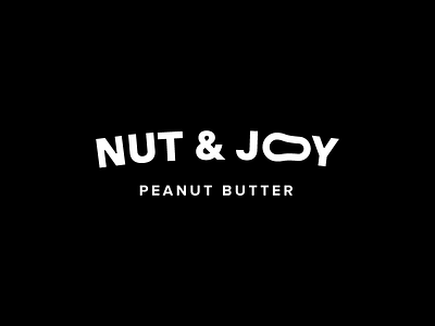 Nut & Joy black butter joy letters logo monochrome nut peanut white