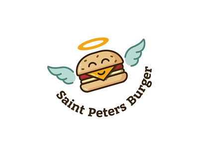 Saint Peters Burger branding burger burger logo design for sale illustration logo saint vector
