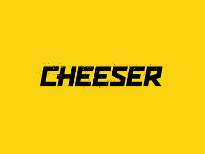 Cheeser black cheese concept design lettering logo snack snacks