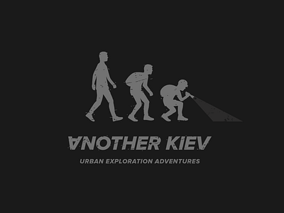 Another Kiev action branding design evolution illustration kyiv logo monochrome typography underground urbex