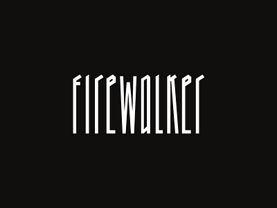 Firewalker black branding lettering logo monochrome typography usa web white