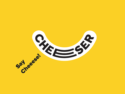 Cheeser cheese concept design lettering logo smile snacks