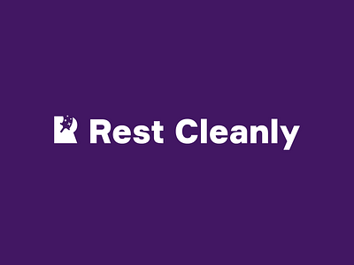 Rest Cleanly australia branding clean cleaning company design logo monochrome service window